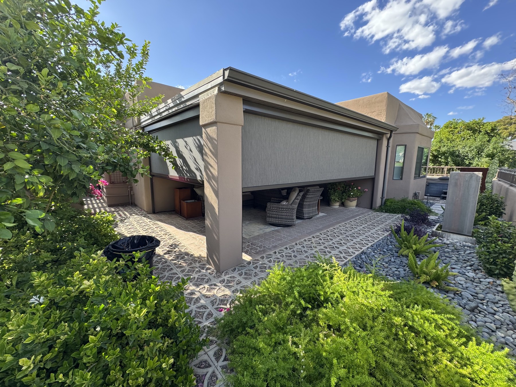 Sealed Shade System in Grey — Queen Creek, AZ